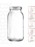 Gling 3 Count 64 Oz. Wide-mouth Glass Mason Jars With Metal Airtight Lids An.... Fixed Price $10.00.