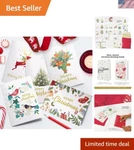 30 Artistic Christmas Cards With Gold Foil & Sealing Stickers - Holiday Box Set. Fixed Price $26.99.