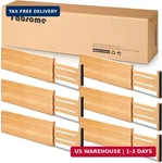 Fabsome Dresser Drawer Organizers Pack, 4.65'' High Adjustable From 17-22'' Ba. Fixed Price $74.73.