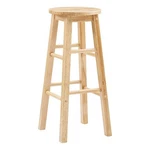 Linon Sims Classic 29" Backless Round Bar Stool Natural Brown Rubberwood. Fixed Price $51.36.