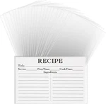 100PCS Recipe Card Protectors - 4X6 Waterproof Clear Covers, Plastic Sleeves For. Fixed Price $12.11.