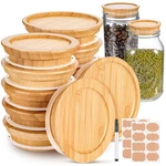 Yomarket 12 Pack Wooden Mason Jar Lids 6 Regular And Wide Mouth For Ma.... Fixed Price $30.65.