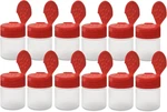 Ljdeals Oz Plastic Spice Jars With Red Flip & Sift Caps 12 Pack Empty. Fixed Price $33.67.