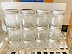 Kamota Mason Jars, 8 Oz, Wide Mouth, 12 Pack With Airtight Lids Bands Nib. Fixed Price $39.99.