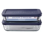 Anchor Hocking Glass Food Storage Containers With Lids, Set Of 2. Fixed Price $7.48.