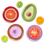 Baokua Avocado Saver And Set Of 4 Varying Sizes, Purple, Brown, Green, Red. Fixed Price $20.79.