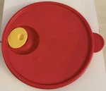 Vtg Tupperware Replacement Lid Crystal Wave #2649B-4 Red 7.5 Vented. Fixed Price $5.49.