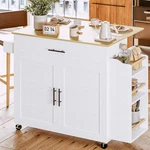 Kitchen Island With Storage, Rolling On Wheels Drop Leaf, 3. Fixed Price $224.99.