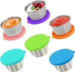 6X2.7 Salad Dressing Container To Go,handy Leakproof 2.7OZ, Rainbow. Fixed Price $14.76.