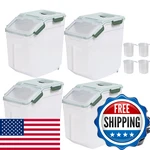 Mairuker Large Flour Storage Container Bin 25LB 4 Pack Airtight Rice. Fixed Price $163.78.