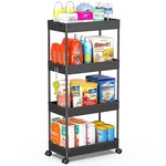 Spacekeeper Storage Cart 4-TIER, Bathroom Rolling Utility Organi.... Fixed Price $48.68.