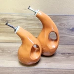 Rachael Ray Stoneware Evoo Dispensing Vinegar Oil Bottle Set Orange 46888. Fixed Price $9.00.