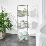 Mdesign Metal Wire 3-TIER Standing Bathroom/kitchen Basket Unit- Satin *free S/h. Fixed Price $39.99.