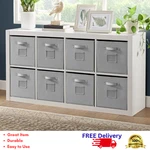 Room Divider Cube Storage Organizer 8 Fabric Bins Bookcase Shelf Unit Horizontal. Fixed Price $268.99.