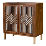 Cozayh 2 Door Modern Accent Cabinet Mirror Front Storage Sideboard, Metal, Wood. Fixed Price $194.99.