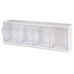 Deflecto 4 Bin Interlocking Tilt Storage System - Custom Supply Station. Fixed Price $193.49.