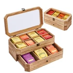 Tea Bag Organizer, Solid Wood 2 Layer Box Storage, Christmas Gi.... Fixed Price $40.76.