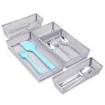 Wugeshop Mesh Silverware Tray Drawer Organizer, Kitchen Utensils Flatware Wit.... Fixed Price $35.76.