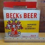 Beck's Beer Imported Germany Cardboard 6 Pack Holder Vintage Bottle 12OZ Carrier. Fixed Price $14.25.