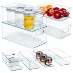 Hudgan 8 Pack Stackable Pantry Organizer Bins (3 Size) - Clear Fridge Organiz.... Fixed Price $43.58.