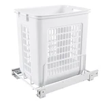 Rev-a-shelf 20'' Pullout Large Polymer Clothes Hamper, White, HPRV-1520. Fixed Price $129.99.