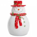 Gibson Home Jolly Plenitude 7.5" Snowman Cookie Jar. Fixed Price $27.38.
