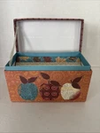 Studio 18 Cardboard Recipe Box Apple Fall Orange Brown With 10 Cards. Fixed Price $6.00.