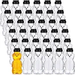 36 Pcs Clear Plastic Empty Honey Bear Squeeze Bottle Black Flip Top Lid 8 Oz. Fixed Price $60.40.
