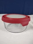 Anchor Hocking 7 Cup Round True Seal Storage Container, Red. Fixed Price $6.00.