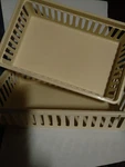 Vtg Utensil Makeup Drawer Tray Basket Frem Corp Ivory Cream Eggshell Beige Retro. Fixed Price $14.00.