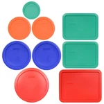 Pyrex (1) 7402-PC 6/7 Red, (2) 7201-PC Cadet Blue, 7200-PC Orange, (1.... Fixed Price $32.88.