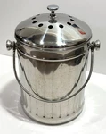 ENDURANCE18/8 Stainless Steel Compost Pail Gal Vented Lid Filter Countertop. Fixed Price $17.95.