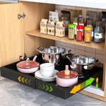 Mlinavn Pull Out Cabinet Organizer 21" Deep Expandable Slide Drawer Organ.... Fixed Price $52.47.