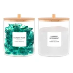 Glass Jars For Laundry Room Organization Pods Container With 27 Labels Detergent. Fixed Price $44.44.