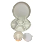 Tupperware Serving Center 6-PART Divided Party Veggie Snack & Dip Tray 1665 1666. Fixed Price $26.99.