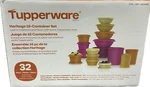Tupperware Heritage Collection 32 Pcs Food Storage Container Set Orange 1972979. Fixed Price $62.00.