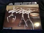New Jubilee Prodyne Acrylic Under Cabinet Or Shelf Stemware Rack Open Box. Fixed Price $18.00.