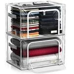 Sorbus Storage Bins With Metal Frame, Stackable & Foldable Clothes Organizers. Fixed Price $45.99.