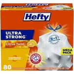 Hefty Ultra Strong 13 Gallon Kitchen Trash Bags 80 Count Citrus Twist Scent. Fixed Price $16.89.