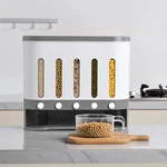 Cereal Dispenser Rice Grain Barrel Storage Container Wall Mount Case Kitchen. Fixed Price $34.66.