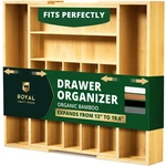 Royal Craft Wood Luxury Bamboo Kitchen Drawer Organizer - 9 Slot, Natural. Fixed Price $70.26.