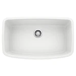 Blanco 441773 Valea Silgranit 32" Super Single Undermount Kitchen Sink - White. Fixed Price $410.72.