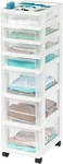 Iris Usa 7 Drawers Plastic Storage Rolling Cart With Drawer, White. Fixed Price $106.88.