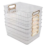 Idotry 6-PACK Clear Pantry Storage Bins, Plastic Organizer. Fixed Price $36.97.