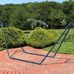 Powder-coated Steel Universal Hammock Stand Blue 124 In By Sunnydaze. Fixed Price $129.00.