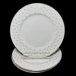 Gibson Golden Basket White & Bread Butter Dessert Plates 6" Set Of 4 (b). Fixed Price $17.99.