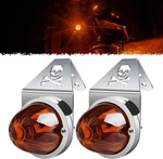 Glass Watermelon Lights With Stainless Steel BRACKET,3-1/2" Amber LENS/H11 Yello. Fixed Price $129.56.