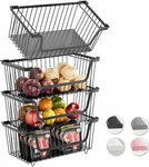 4 Pcs Stackable Wire Baskets For Pantry Organizers And Storage,vegetable Fruit. Fixed Price $37.86.