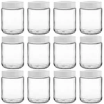 Suwimut 12 Pack Glass Mason Jars, 8 Oz Regular Mouth 2.5 X 3.5 Inches, Clear. Fixed Price $31.34.