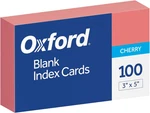 Oxford Blank Color Index Cards, 3" 5", 100 Count (pack Of 1), Cherry. Fixed Price $8.95.